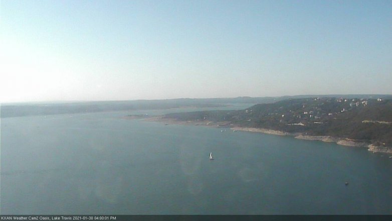 Lake Travis webcam, January 30, 2021 4:00 PM CT