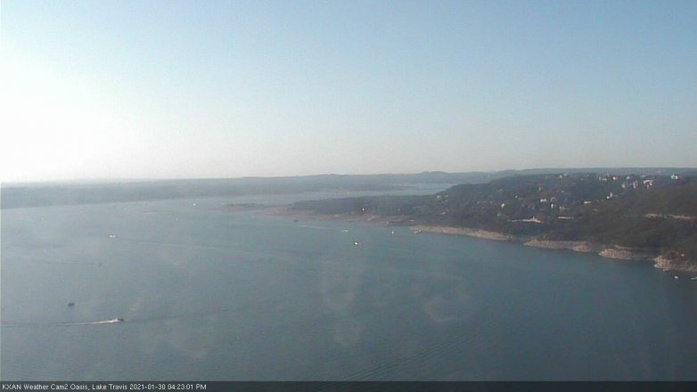 Lake Travis webcam, January 30, 2021 4:25 PM CT
