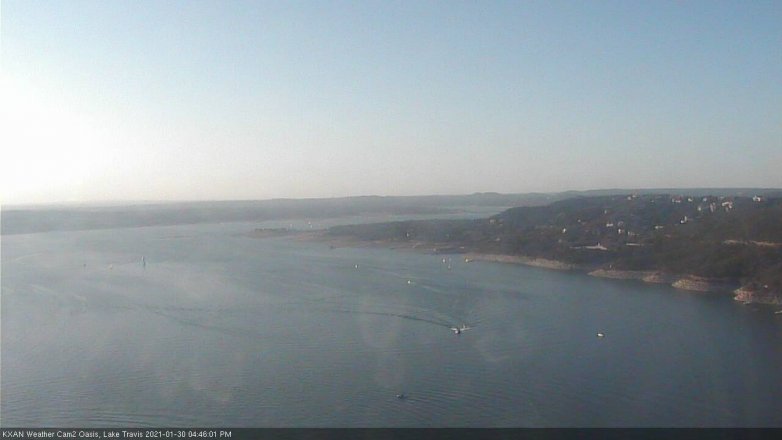 Lake Travis webcam, January 30, 2021 4:45 PM CT