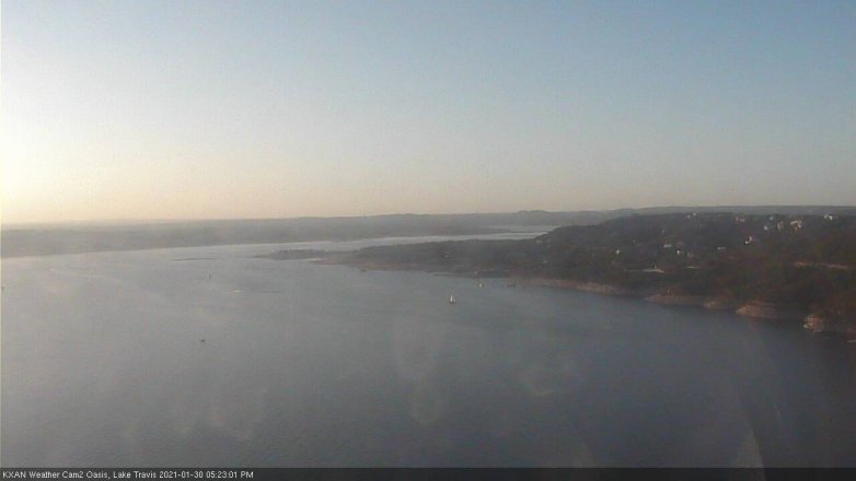 Lake Travis webcam, January 30, 2021 5:25 PM CT