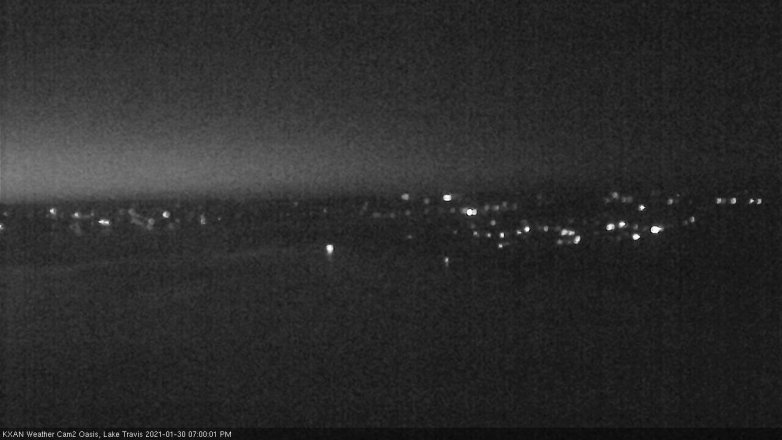 Lake Travis webcam, January 30, 2021 7:00 PM CT