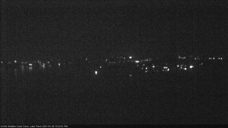 Lake Travis webcam, January 30, 2021 10:25 PM CT