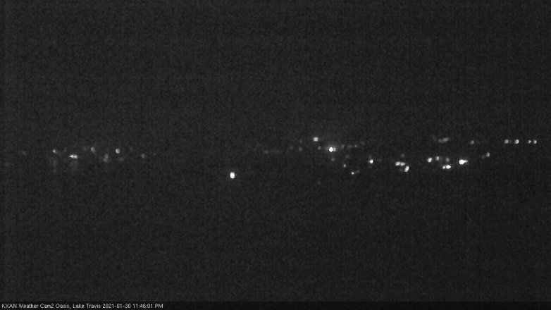 Lake Travis webcam, January 30, 2021 11:45 PM CT