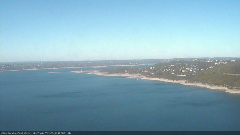 Lake Travis webcam, January 31, 2021 10:00 AM CT