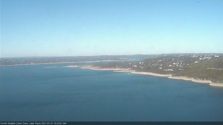 Lake Travis webcam, January 31, 2021 10:25 AM CT