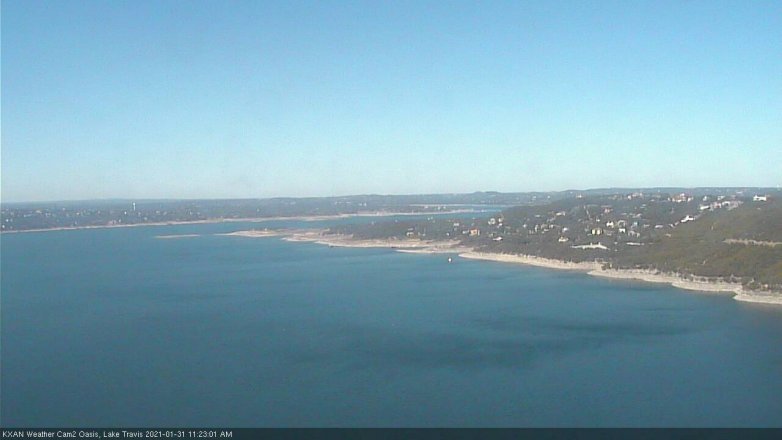 Lake Travis webcam, January 31, 2021 11:25 AM CT