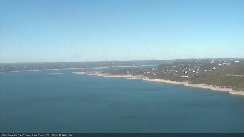 Lake Travis webcam, January 31, 2021 11:45 AM CT