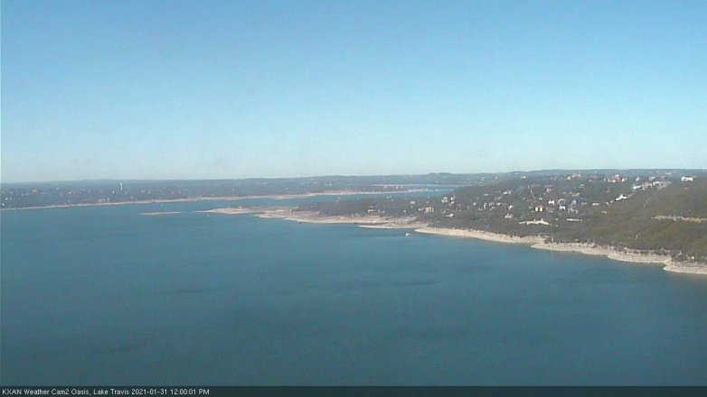 Lake Travis webcam, January 31, 2021 12:00 PM CT