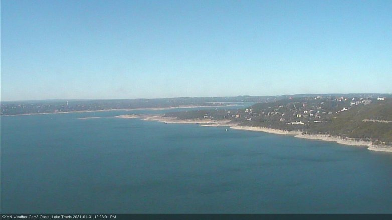 Lake Travis webcam, January 31, 2021 12:25 PM CT