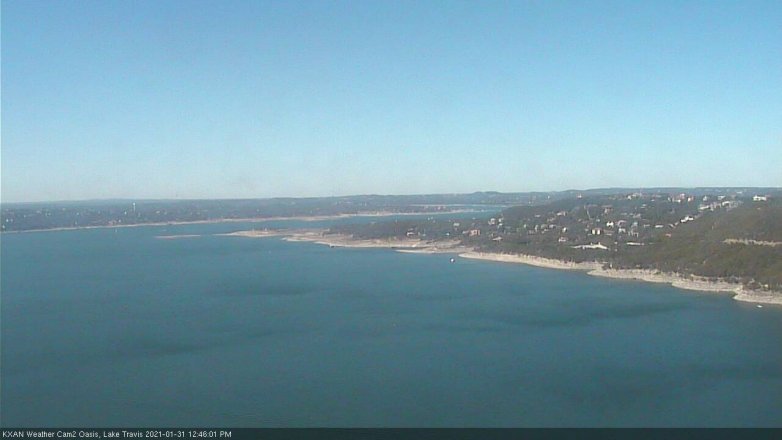 Lake Travis webcam, January 31, 2021 12:45 PM CT