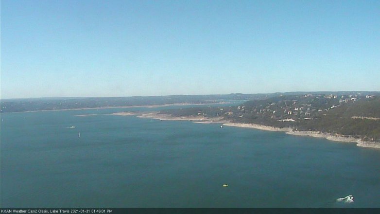 Lake Travis webcam, January 31, 2021 1:45 PM CT