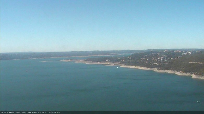 Lake Travis webcam, January 31, 2021 2:00 PM CT