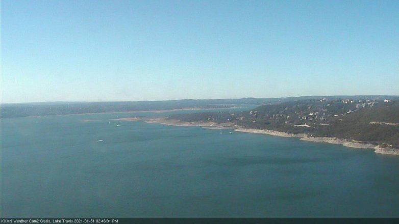 Lake Travis webcam, January 31, 2021 2:45 PM CT