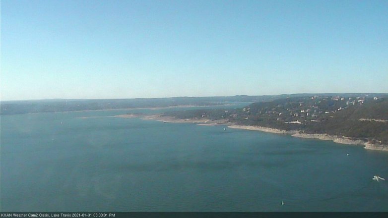 Lake Travis webcam, January 31, 2021 3:00 PM CT