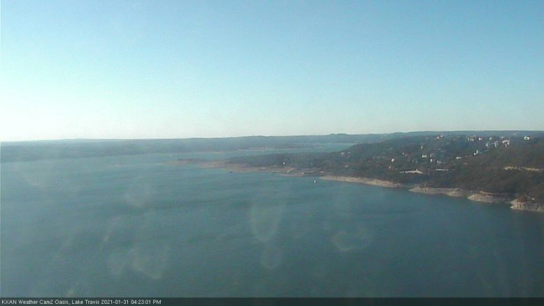 Lake Travis webcam, January 31, 2021 4:25 PM CT