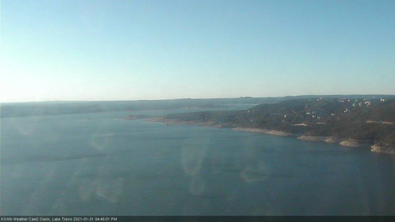 Lake Travis webcam, January 31, 2021 4:45 PM CT
