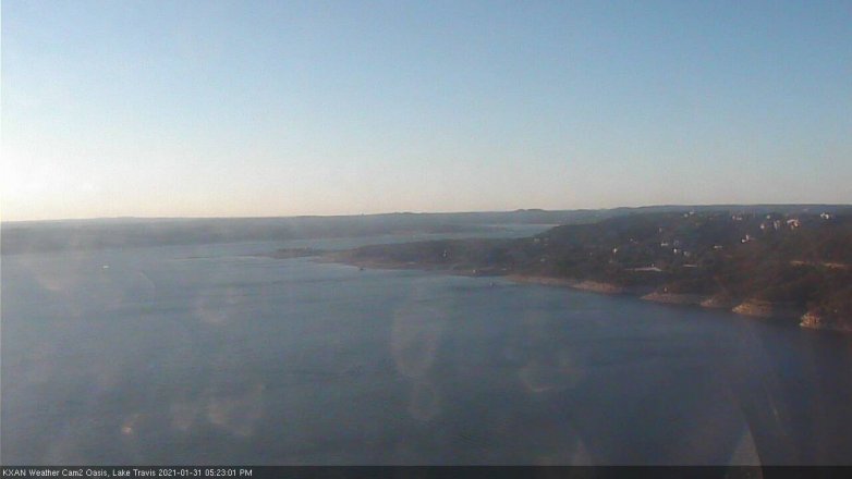 Lake Travis webcam, January 31, 2021 5:25 PM CT