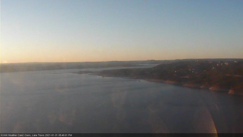 Lake Travis webcam, January 31, 2021 5:45 PM CT