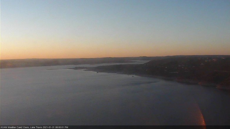 Lake Travis webcam, January 31, 2021 6:00 PM CT