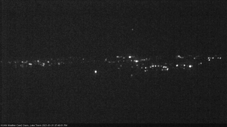Lake Travis webcam, January 31, 2021 7:45 PM CT