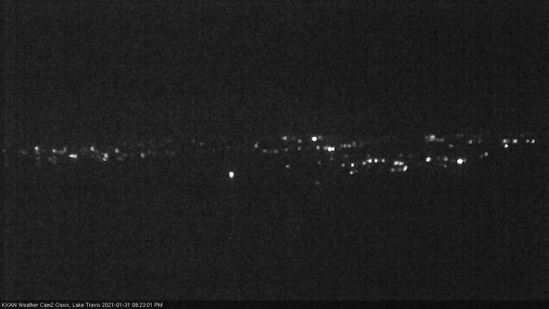 Lake Travis webcam, January 31, 2021 8:25 PM CT