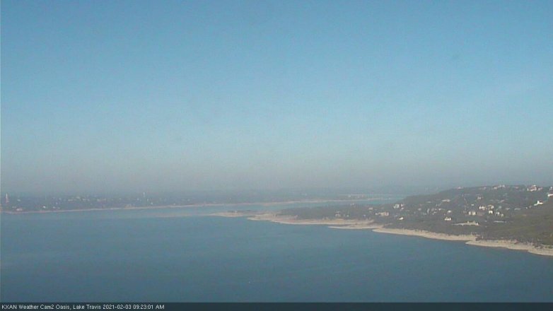 Lake Travis webcam, February 3, 2021 9:25 AM CT