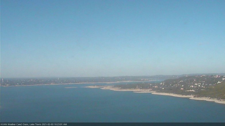 Lake Travis webcam, February 3, 2021 10:25 AM CT