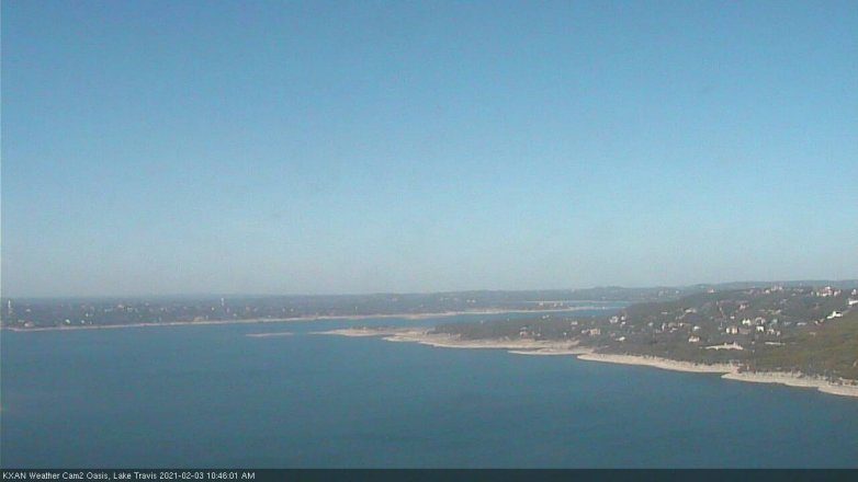 Lake Travis webcam, February 3, 2021 10:45 AM CT