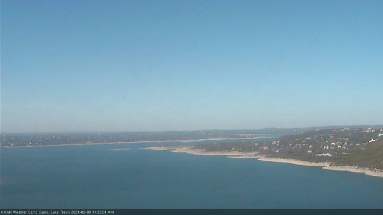 Lake Travis webcam, February 3, 2021 11:25 AM CT