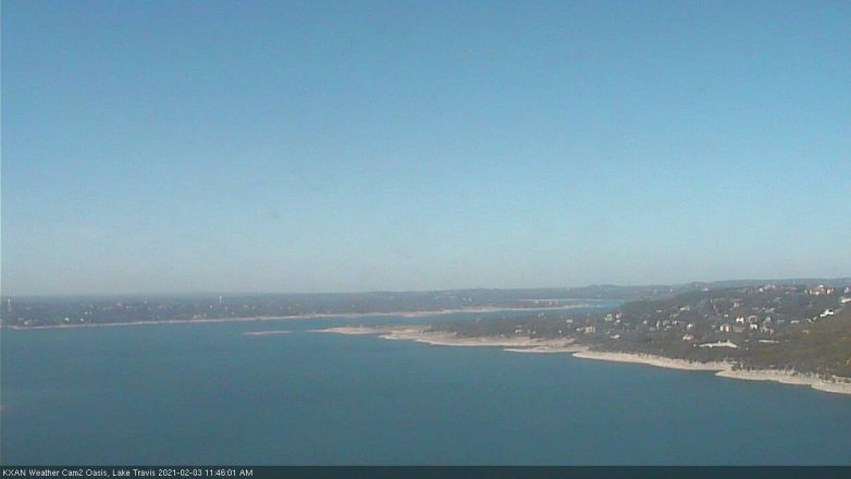Lake Travis webcam, February 3, 2021 11:45 AM CT