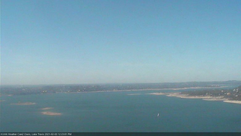 Lake Travis webcam, February 3, 2021 12:25 PM CT