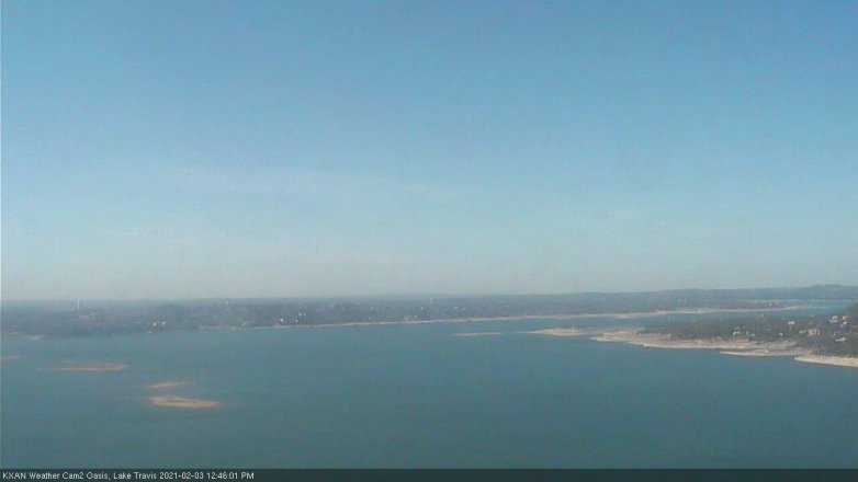 Lake Travis webcam, February 3, 2021 12:45 PM CT