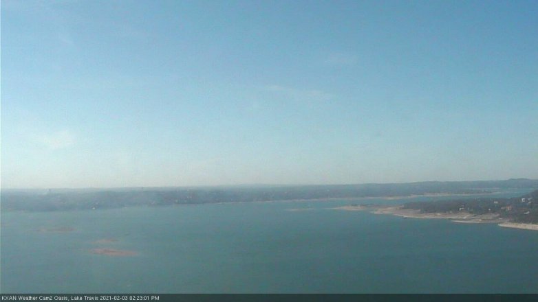 Lake Travis webcam, February 3, 2021 2:25 PM CT