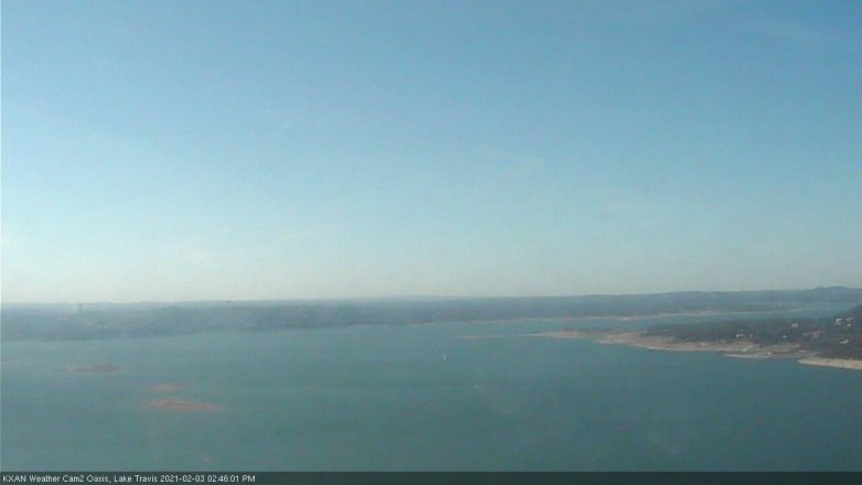 Lake Travis webcam, February 3, 2021 2:45 PM CT