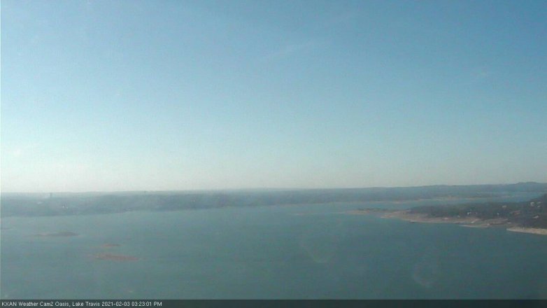 Lake Travis webcam, February 3, 2021 3:25 PM CT