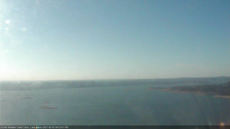 Lake Travis webcam, February 3, 2021 4:25 PM CT