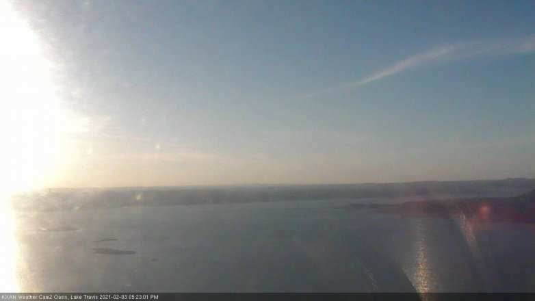 Lake Travis webcam, February 3, 2021 5:25 PM CT