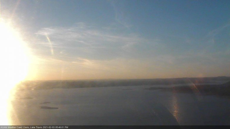 Lake Travis webcam, February 3, 2021 5:45 PM CT