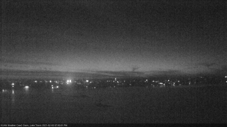 Lake Travis webcam, February 3, 2021 7:00 PM CT