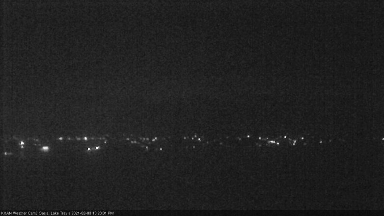 Lake Travis webcam, February 3, 2021 10:25 PM CT