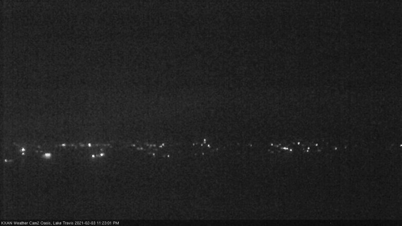 Lake Travis webcam, February 3, 2021 11:25 PM CT