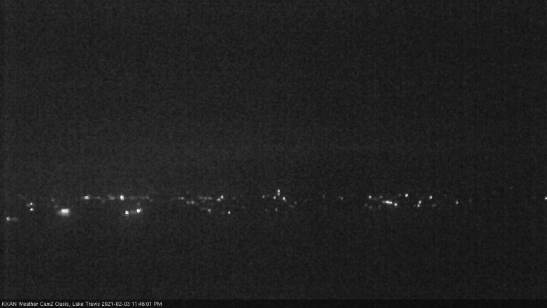 Lake Travis webcam, February 3, 2021 11:45 PM CT