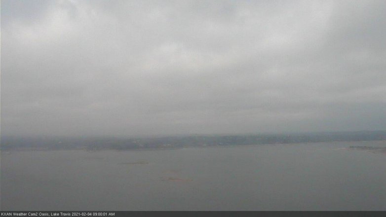 Lake Travis webcam, February 4, 2021 9:00 AM CT