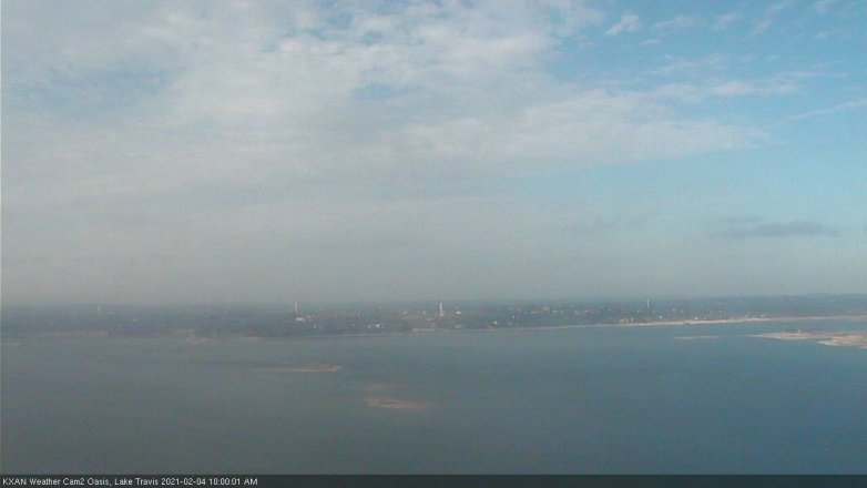 Lake Travis webcam, February 4, 2021 10:00 AM CT