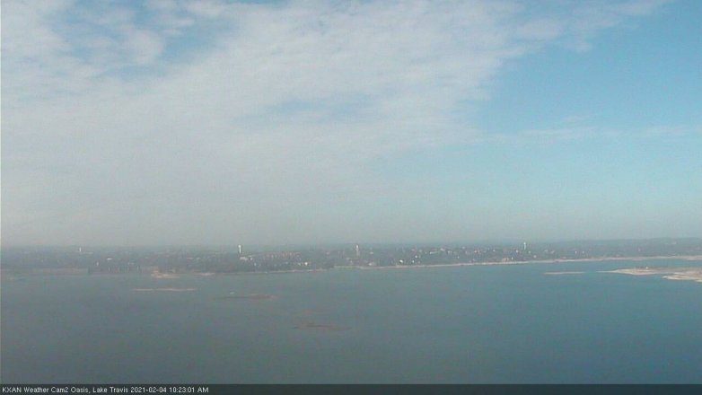 Lake Travis webcam, February 4, 2021 10:25 AM CT