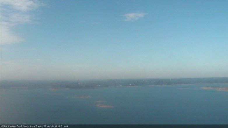 Lake Travis webcam, February 4, 2021 10:45 AM CT