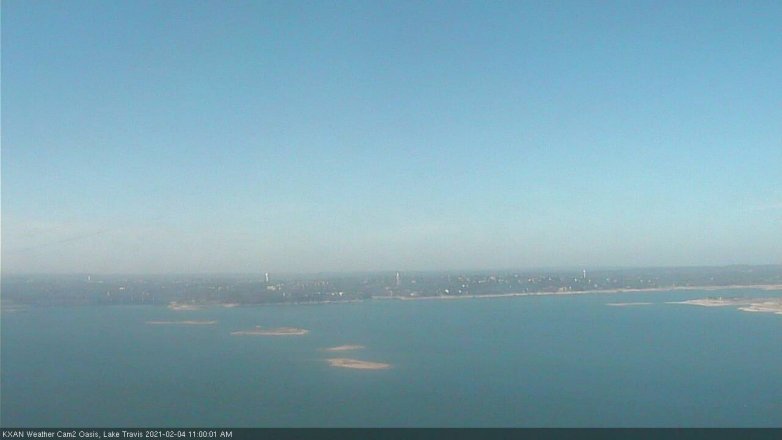 Lake Travis webcam, February 4, 2021 11:00 AM CT