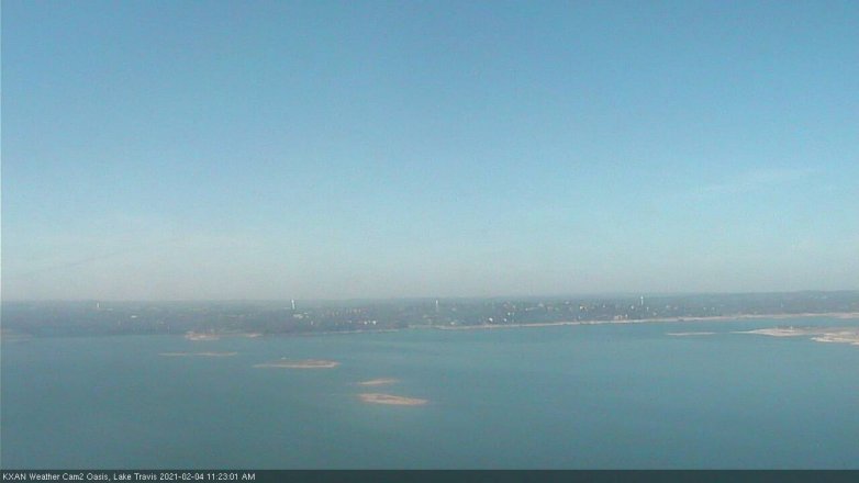 Lake Travis webcam, February 4, 2021 11:25 AM CT