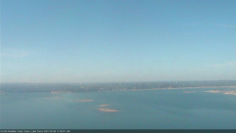 Lake Travis webcam, February 4, 2021 11:45 AM CT
