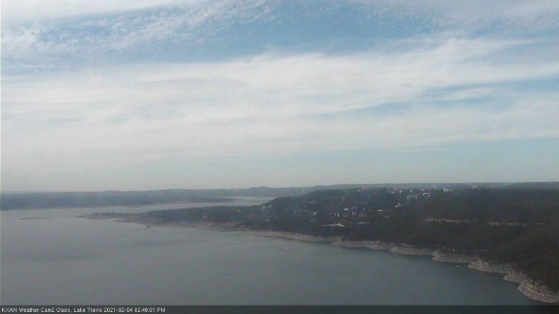 Lake Travis webcam, February 4, 2021 2:45 PM CT